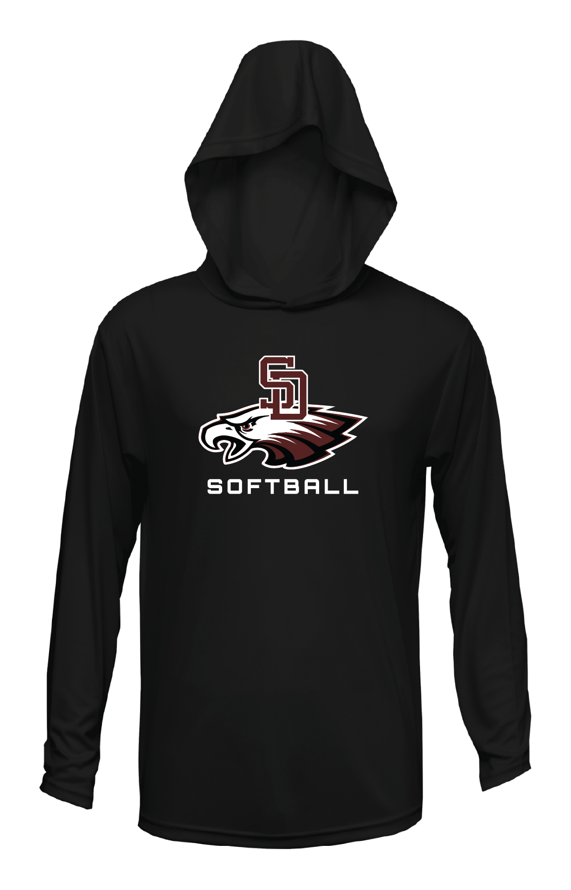 SD EAGLES SOFTBALL UNISEX LONG SLEEVE LIGHTWEIGHT HOODIES - V2