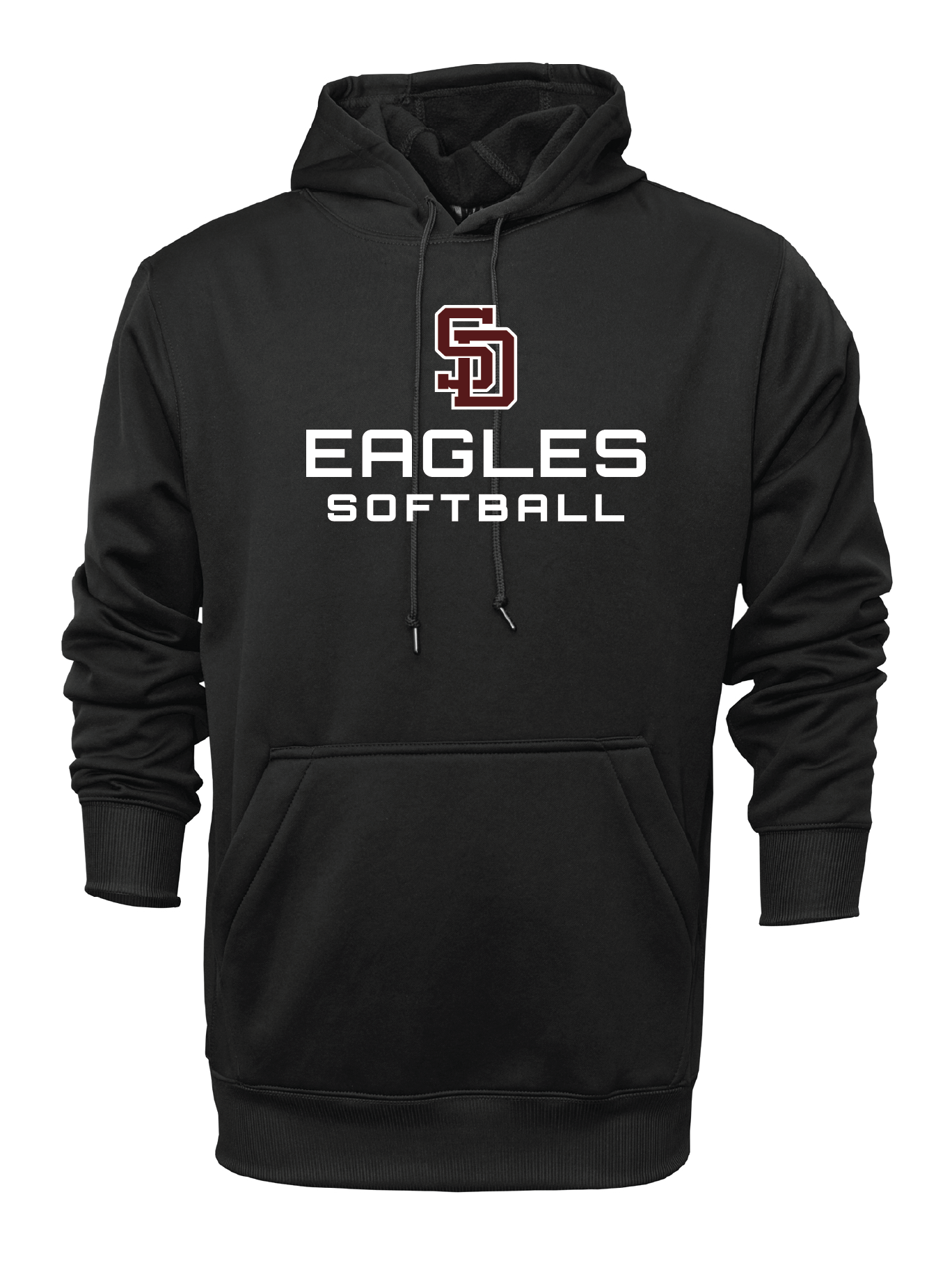 SD EAGLES SOFTBALL UNISEX LONG SLEEVE HEAVYWEIGHT HOODIE - V1