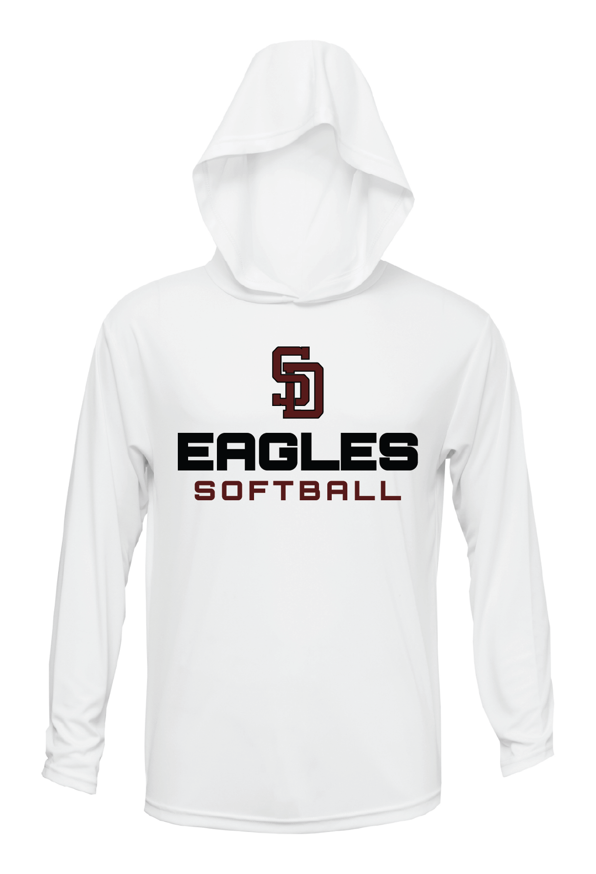 SD EAGLES SOFTBALL UNISEX LONG SLEEVE LIGHTWEIGHT HOODIES - V1