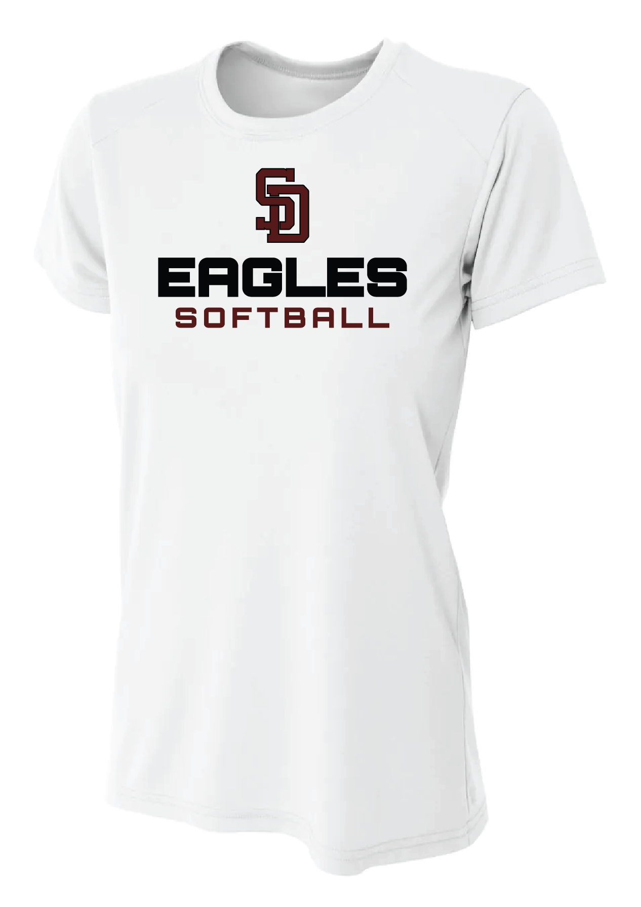 SD EAGLES SOFTBALL WOMEN'S CUT T-SHIRTS - V1