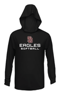 SD EAGLES SOFTBALL UNISEX LONG SLEEVE LIGHTWEIGHT HOODIES - V1