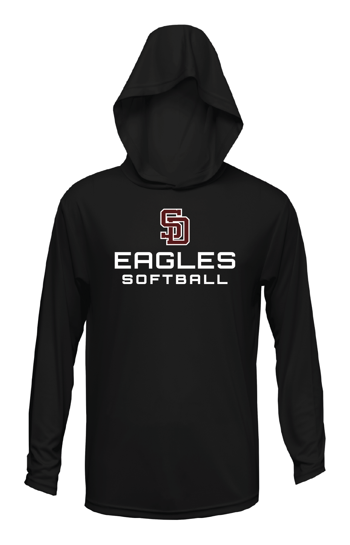 SD EAGLES SOFTBALL UNISEX LONG SLEEVE LIGHTWEIGHT HOODIES - V1